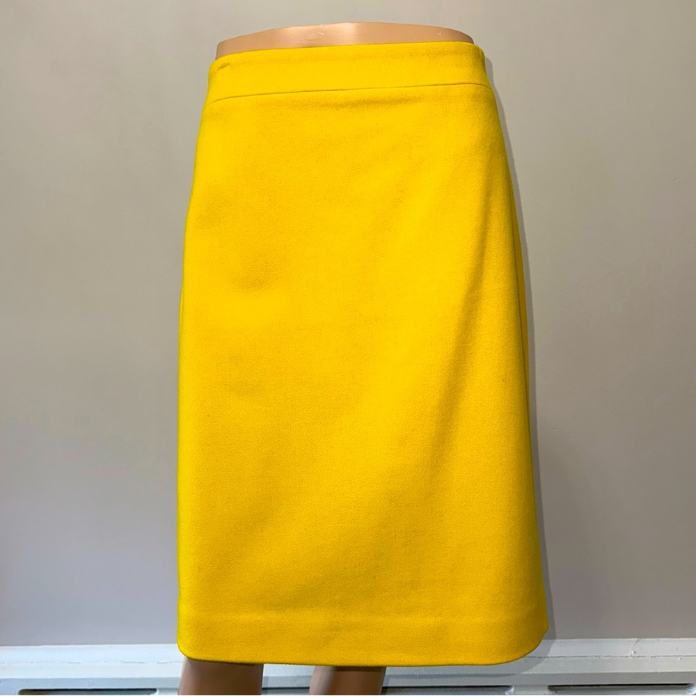J. Crew | The Pencil Skirt Wool Blend Yellow | Size 8